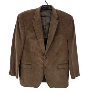 Oak Hall Memphis Mens Corduroy Blazer Brown 46 Long 46L Sport Coat Jacket - CJ